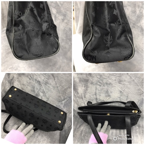 MCM VISETOS SMALL SHOPPER BAG BLACK SHOULDER - Picture 5 of 8